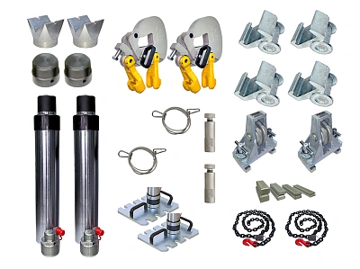 Комплект для правки деформаций рам грузовиков в вертикальной плоскости 