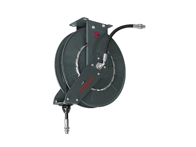 Катушка открытая для раздачи масла, цельностальная; шланг 15 м. х 1/2"; 7,5 МПа; вх/вых 1/2"