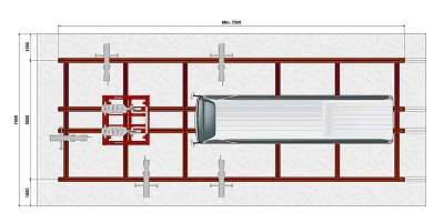 Комплект силовой балки 4070 мм, без основания, для правки кабин правка кабин