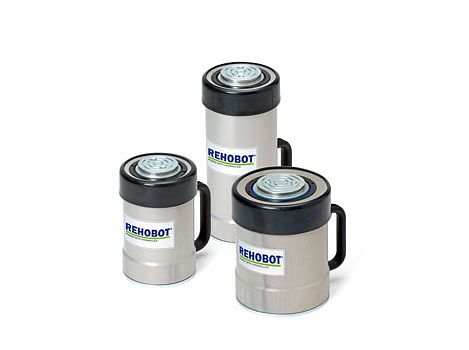 Гидроцилиндр толкающий (домкрат грузовой), усилие 50 т, ход штока 100 мм, алюминиевый