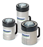 Гидроцилиндр толкающий (домкрат грузовой), усилие 100 т, ход штока 200 мм, алюминиевый