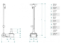 Домкрат пневмогидравлический низкий, 40/20 т Cattini