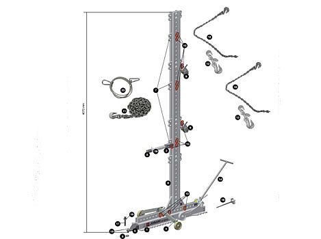 Комплект для правки кабин, автобусов - вытягивание (высокий), 4070 мм Правка кабин Гэллакс