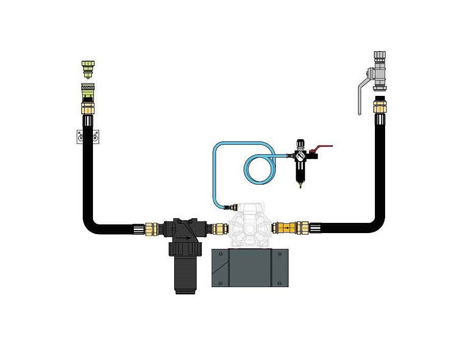 Комплект монтажный для диафрагменного насоса 22320, крепление к стене,с фильтром-регулятором воздуха
