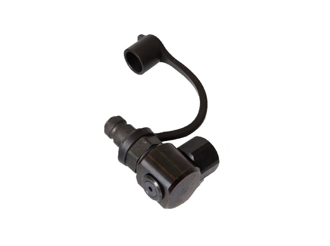 Быстроразъемное соединение гидравлическое, угловое с вращением на 360 град., 150 МПа, G 1/4", папа