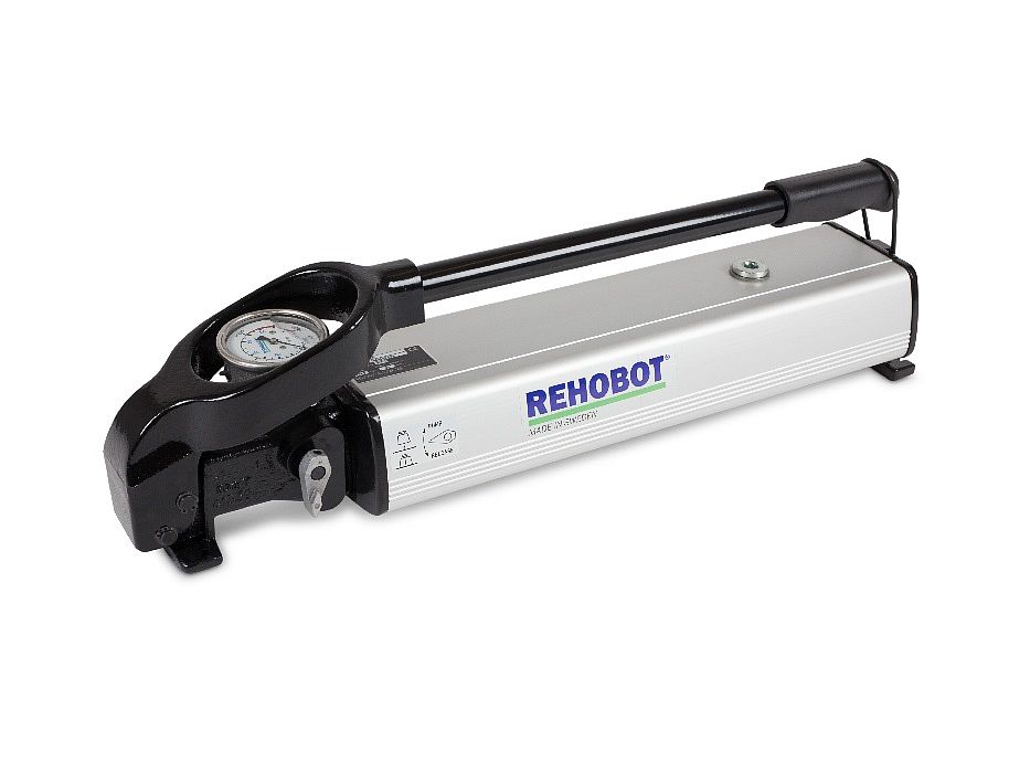 Насос ручной гидравлический двухступенчатый с манометром, 280 МПа, объем масла 2,4 л