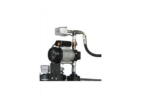 Комплект насоса с электроприводом для масла с автоматикой (авто вкл 6 бар/выкл 24 бар) для бочек 200л., макс. давл.: 2,4 МПа, произв-сть: 10л/мин; 220В; 780 Вт.; 50Гц; 1450 об/мин; IP44