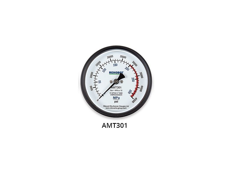 Манометр, 2 шкалы, диапазоны: 0-3100 бар, 0-45000 psi, M20х1,5мм