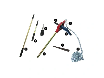 Пневматическая дрель с удлинителями