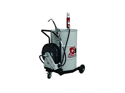 Комплект для раздачи масла мобильный под 200л бочку (насос 3:1, 25л/мин, шланг 10мх1/2"; расходомер)