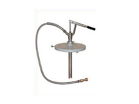 Насос ручной для перекачки смазки, для бочек 20 кг., с прижимной пластиной, 80 гр. за один ход штока