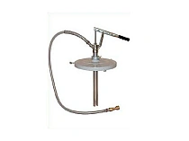 Насос ручной для перекачки смазки, для бочек 20 кг., с прижимной пластиной, 80 гр. за один ход штока