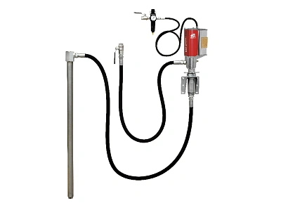 Комплект насоса 5:1 для раздачи масла из 200л бочек и IBC ёмкостей, пневмопривод, 38л/мин; 1МПа