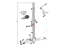 Комплект силовой балки для передвижного основания JO 2010 правки кабин, автобусов Правка кабин Гэллакс