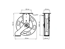 Катушка открытая для раздачи масла и воздуха, серии ORK, 10 м, 1/2", присоединение G1/2" (f), макс. рабочее давление7,5 МПа