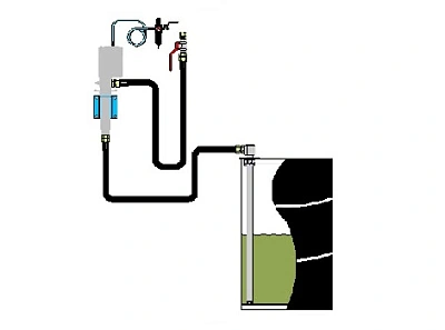 Комплект для монтажа насоса на стену, с блоком подготовки воздуха (подключение к 200л бочке)