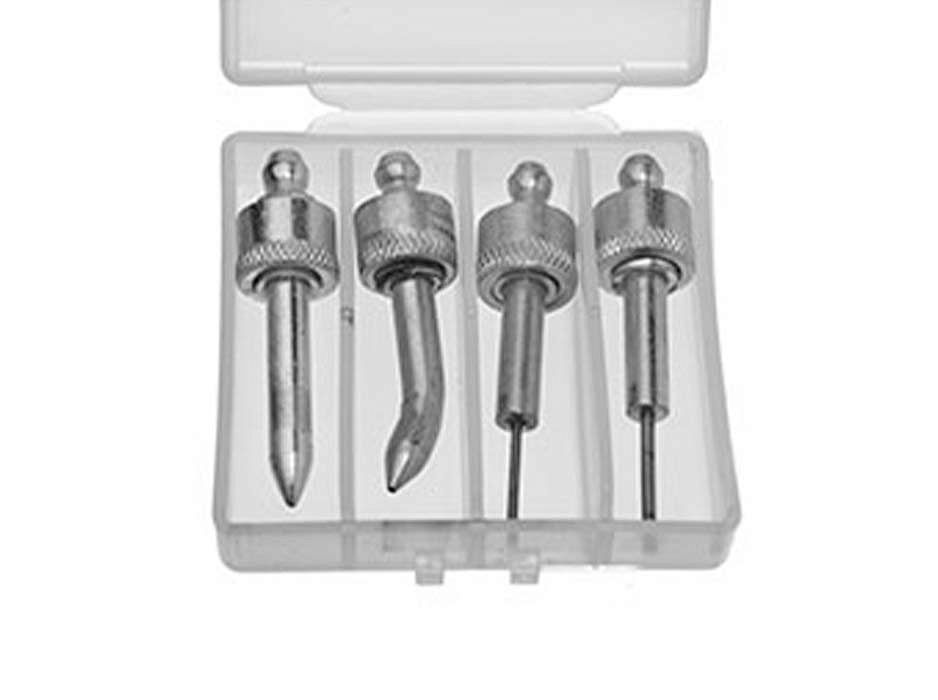 Комплект носиков (Ø 6 мм., Ø 6 мм 45°, Ø 1,4 мм., Ø 2,6 мм.) к пистолету для раздачи смазки