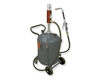 Маслораздатчик передвижной с бочкой 65 л., насос с пневмоприводом 3:1; 25 л./мин., 1 МПа; пистолет раздаточный