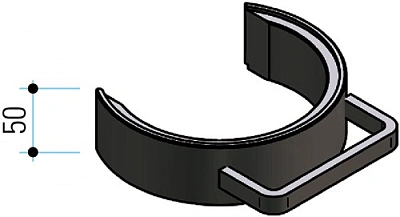 Скоба страховочная, H50, D216, 150 т, M-F, для M100, M150
