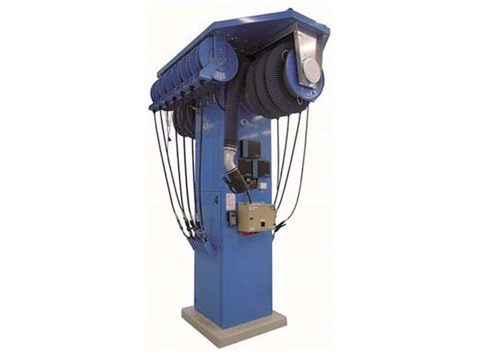 Стойка сервисная, большая, на 16 катушек для тех. жидкостей, смазки и воздуха и 1-й вытяжной катушки