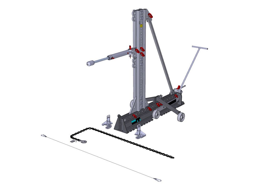 Башня силовая h=1830, для кузовных работ, тян.цилиндр 10т, х.ш. 300мм 
