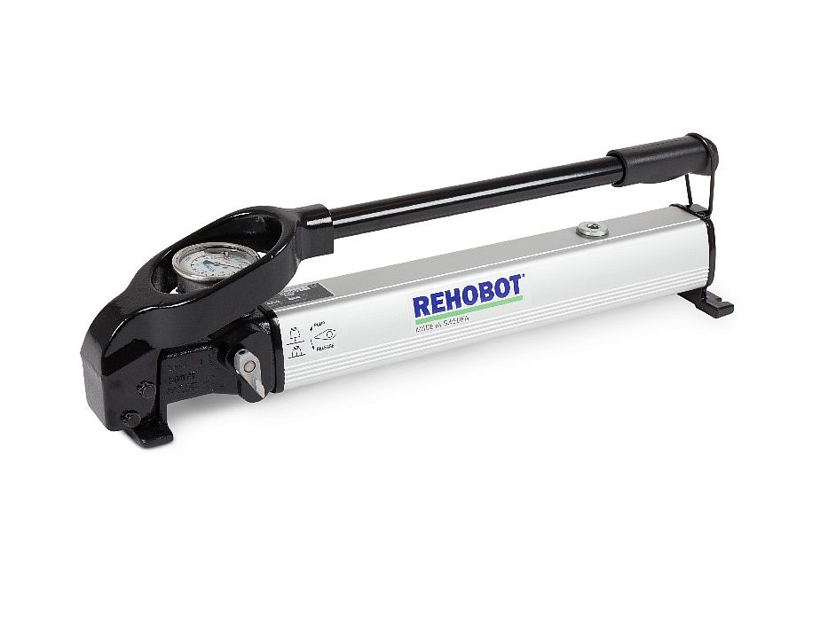  Насос ручной гидравлический  двухступенчатый с манометром, 300 МПа, объем масла 1 л