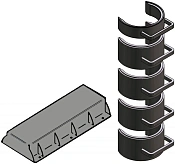 Комплект страховочных скоб и держателя, 100 т, для M100/72
