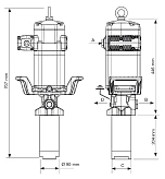 Насос для масла высокой производительности; пневмопривод 3:1, укороченная заборная труба; 120 л./мин.;1,2 МПа