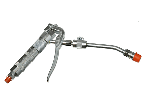 Пистолет для раздачи смазки высокого давления, с фильтром и клапаном сброса  давления, с выпускн. трубкой и гидравлической насадкой G1/4" (f) 