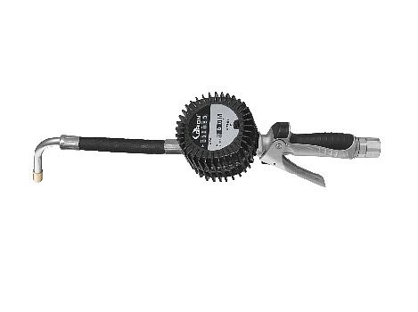 Пистолет для раздачи масла с механическим расходомером, гибким носиком и каплеуловителем