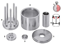 Комплект оснастки для гидравлического съемника переднего ступичного подшипника Ford Transit 2000 (поставляется без цилиндра 03-00028)