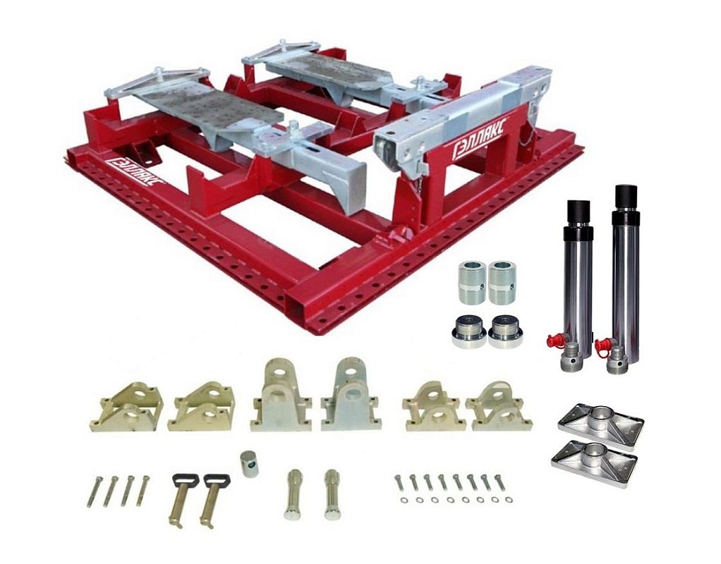 Стапель для правки кабин грузовиков с принадлежностями