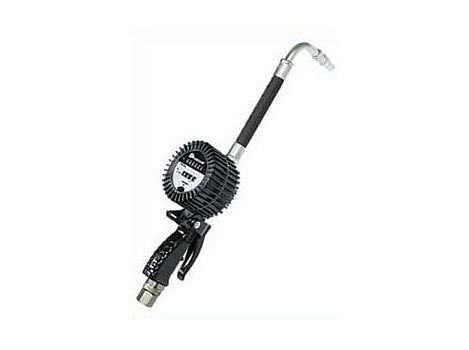 Пистолет для масла с механическим расходомером, гибким носиком, 20л/мин, 7МПа, 1/2"