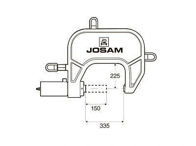 Комплект струбцины для клепки и правки рам 40 т для правки рам 