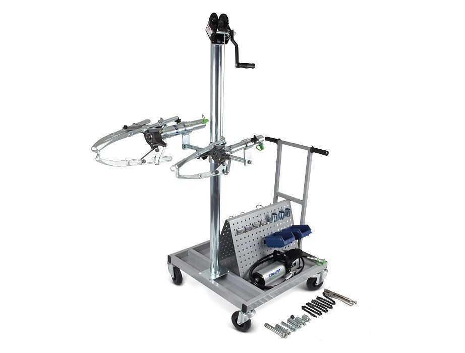 Съемники гидравлические в комплекте с тележкой