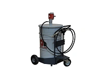 Нагнетатель смазки передвижной для бочки 200 л; тележка; 15:1; 15л/мин; 1 МПа; цифровой расходомер; без бочки