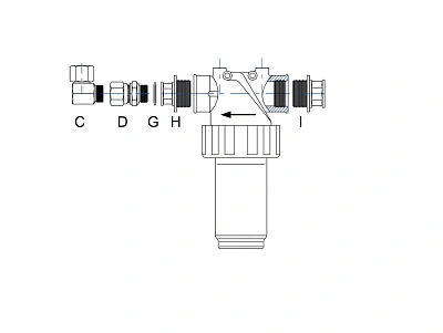 Комплект установочный для фильтра отработанного масла к всасыв. насосу 2:1