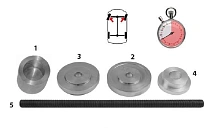 Комплект доп. оснастки для установки ступичного подшипника Scania, на 32т (комплект цилиндра 03-00028 32Т и  03-00016-32Т поставляется отдельно)