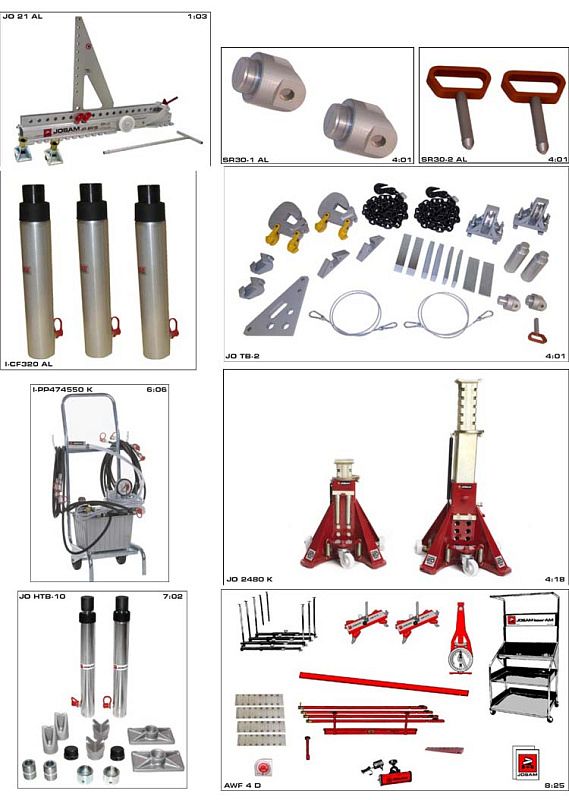 комплект оборудования для правки рам грузовых автомобилей, автобусов, прицепов/полуприцепов Правка рам Гэллакс