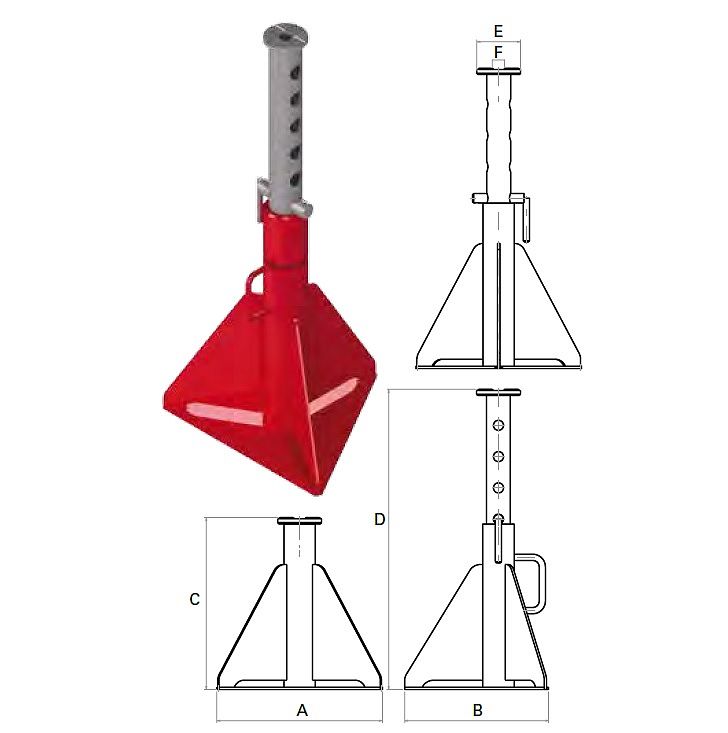 Стойка страхующая, 20 т, высота приема 1,2 метра 