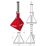 Стойка страхующая, 20 т, высота приема 1,2 метра 