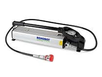 Насос гидравлический, ручной, двухступенчатый с манометром, шлангом и БРС (280 МПа, 2,4 л, 12,1 кг) без поворотного соединения