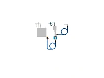 Комплект для монтажа насоса на стену, без блока подготовки воздуха (подключение к баку)