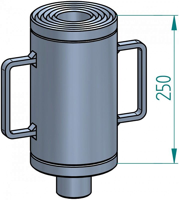 Удлинитель, 250 мм, 150 т, для моделей M100/72 и M150/90