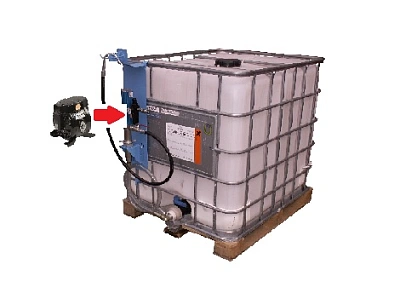 Комплект для раздачи масла из IBC контейнера, насос диафрагменный 1:1, шланг 1,5 м. с металлическим носиком 