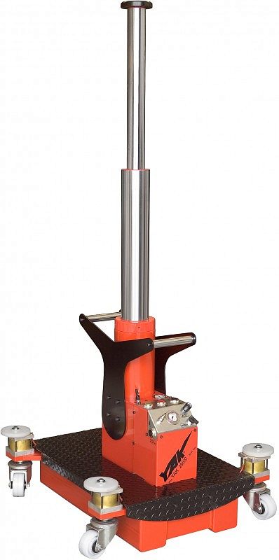 Домкрат канавный пневмогидравлический, с колесами, 10/20 т