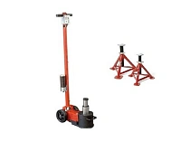 Домкрат пневмогидравлический низкий, 40/20 т Cattini со страхующими стойками