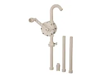 Насос роторный ручной для масла,жидкостей на водной основе и хим. растворов L=900 мм, полипропилен, заборная труба из 3 секций, адаптер G2" для установки в горловину бочки. производительность 0,3л на оборот