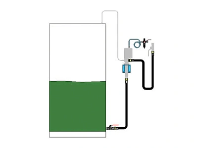 Комплект для монтажа масл. насоса с пневмоприв. на стену и присоед. заборного шланга к донному выход. отверстию ёмкости,с фильтром регулятором воздуха