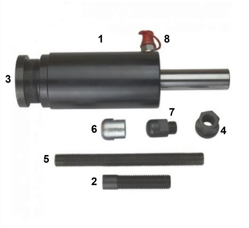 Комплект цилиндра гидравлического на  32 тонны с ударным штоком 